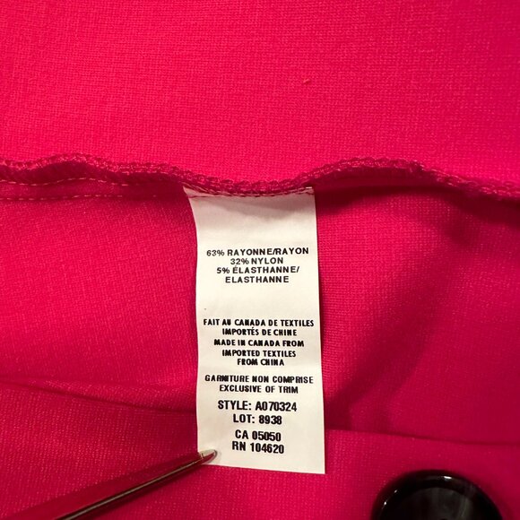 Bright Red Blazer Jacket Womens Size S Jersey Fabric - Picture 6 of 7